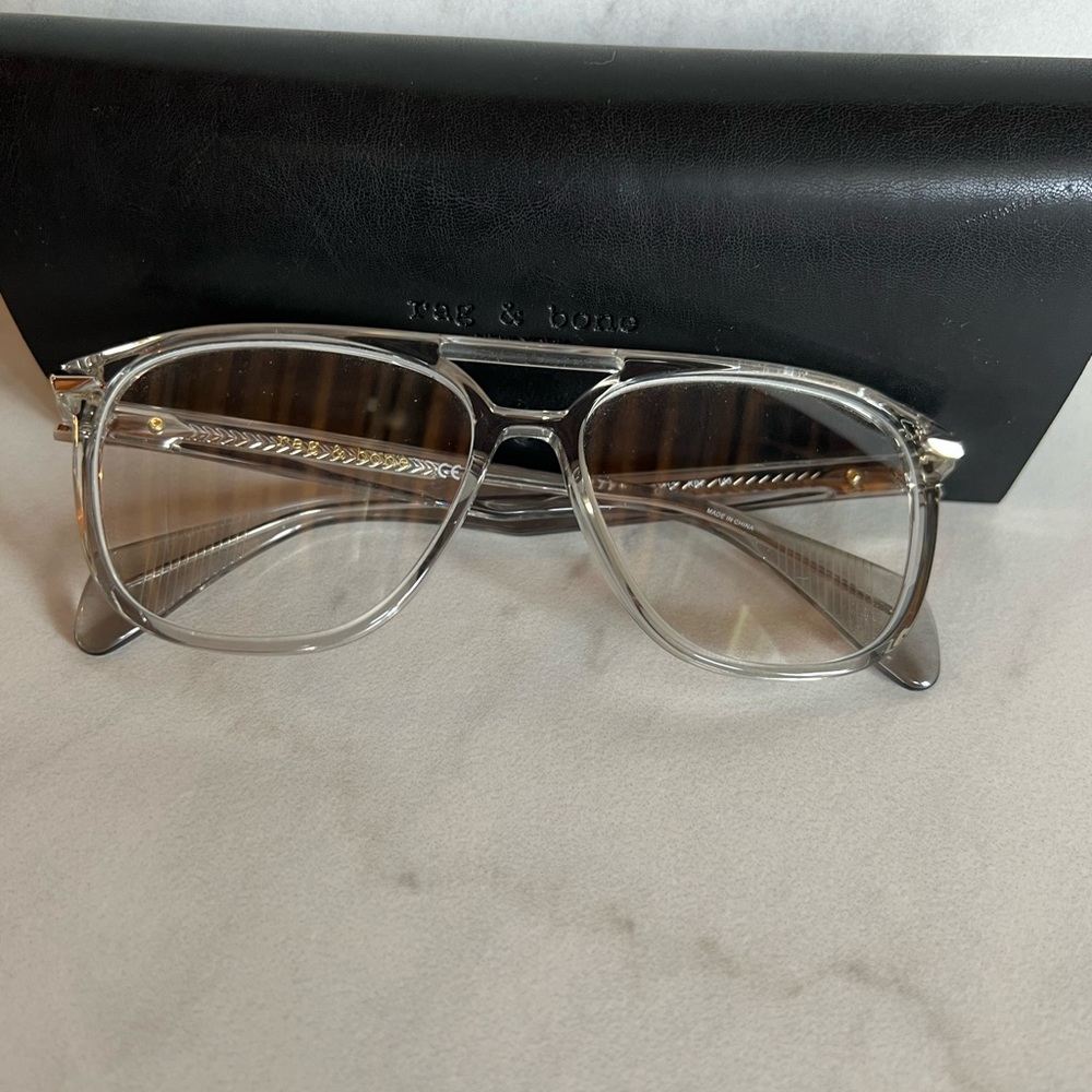 Rag and Bone glasses. I had them made into readers. NWT. Never worn.